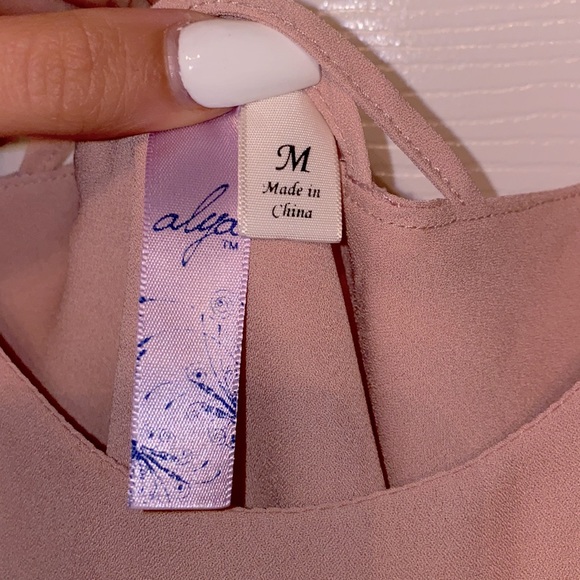 Boutique Light Pink Spaghetti Strap Blouse - Picture 3 of 3